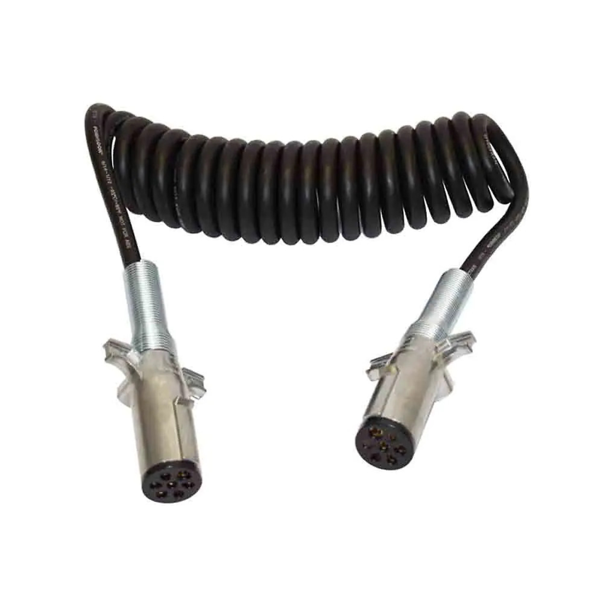 Tectran Light Duty Coiled Extension — 15ft., 7-Way Round Pin Connectors, Model# 37130